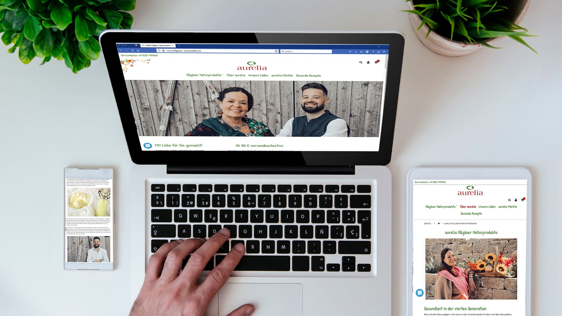 Showcase - Allgäuer Naturprodukte Web-Shop